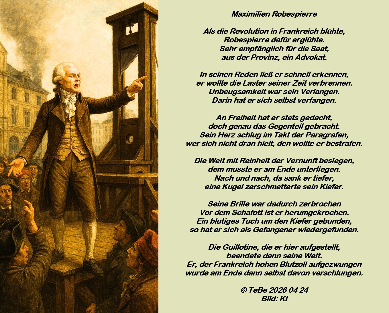 Bildgedicht: Maximilien Robespierre