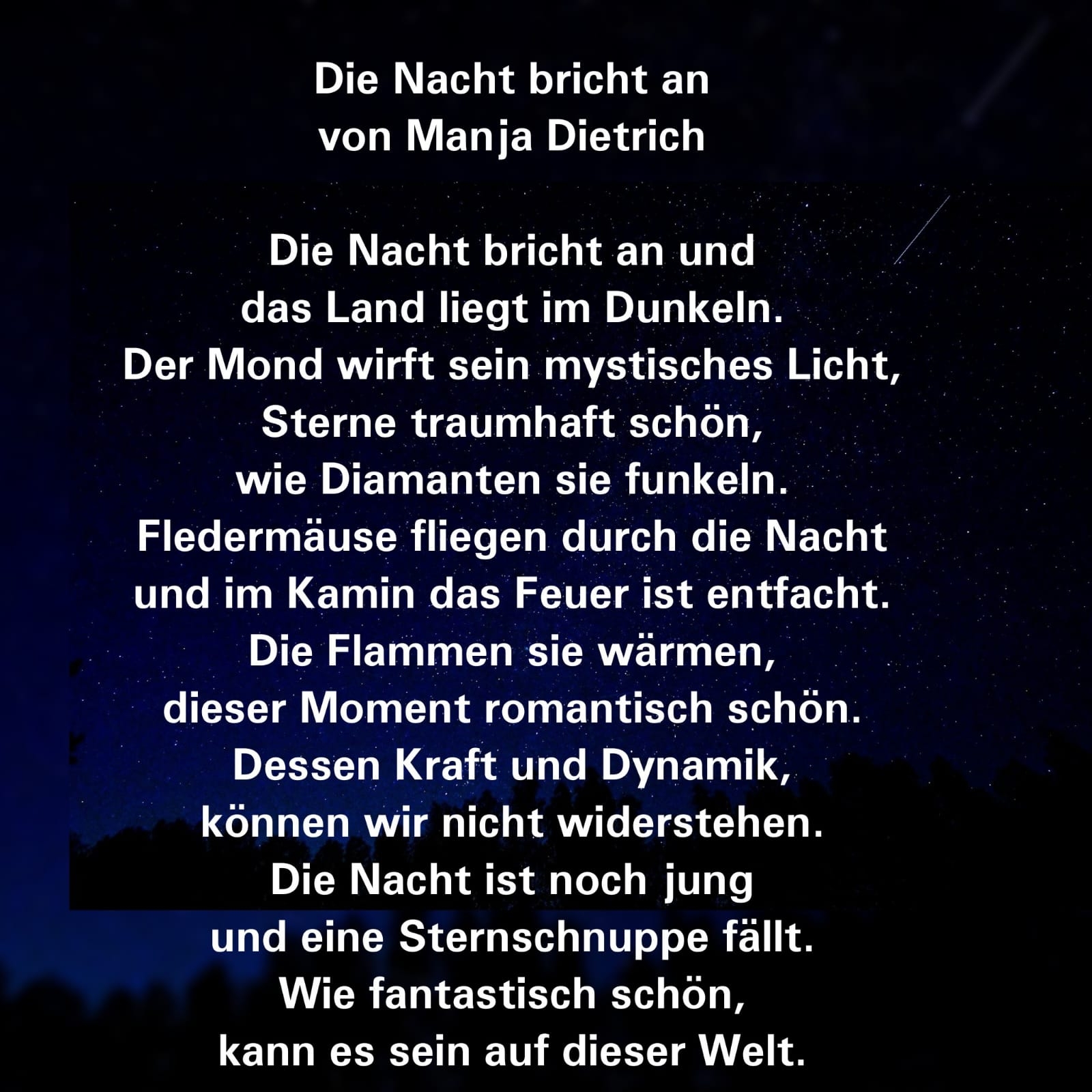 Bildgedicht: Die Nacht bricht an 