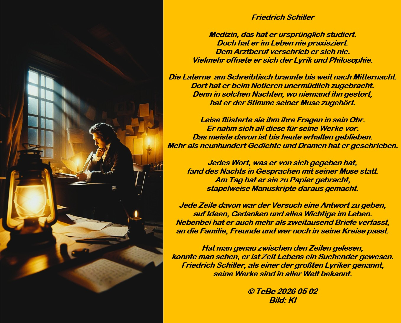 Bildgedicht: Friedrich Schiller