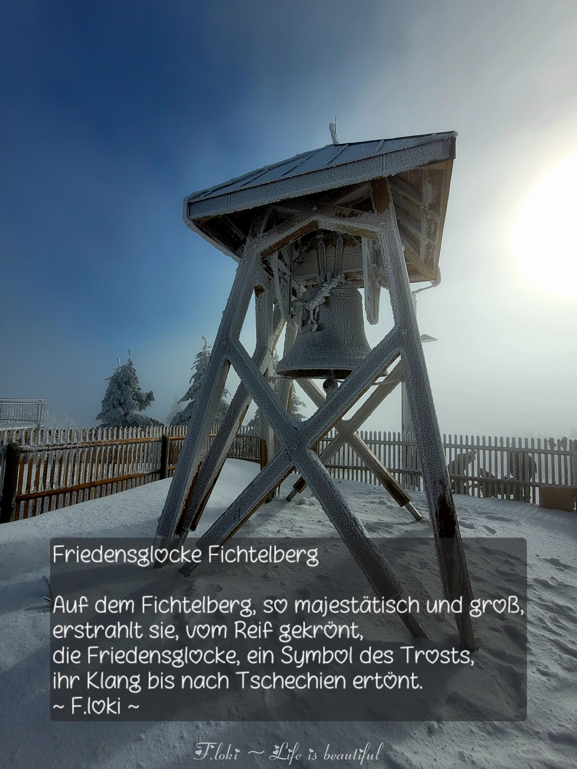 Bildgedicht: Friedensglocke Fichtelberg