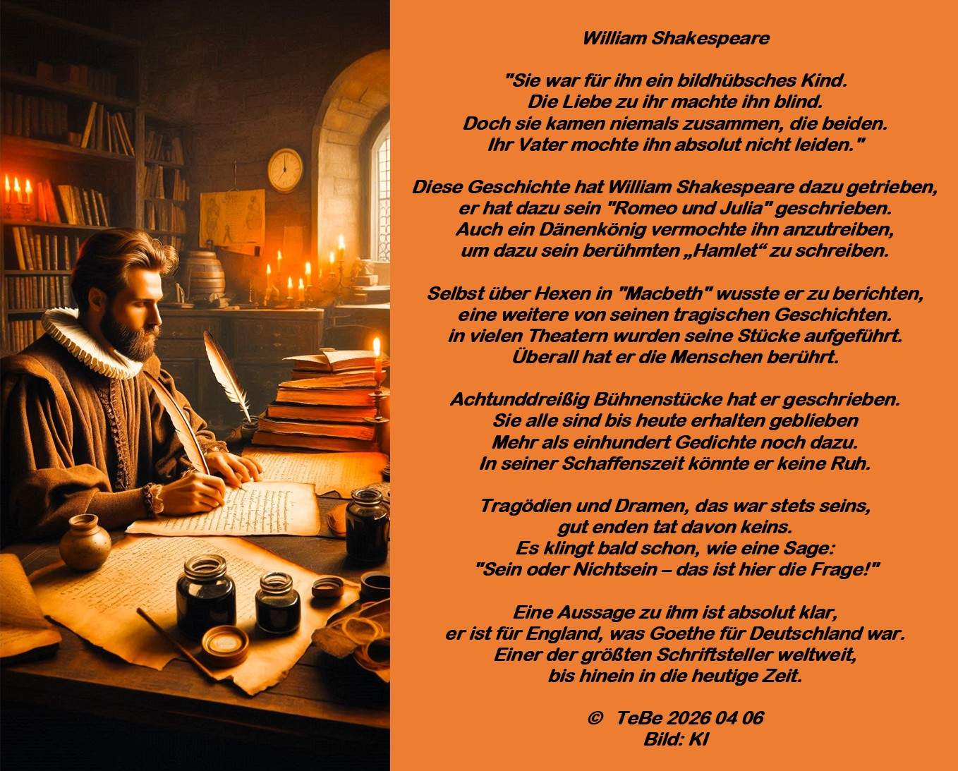 Bildgedicht: William Shakespeare