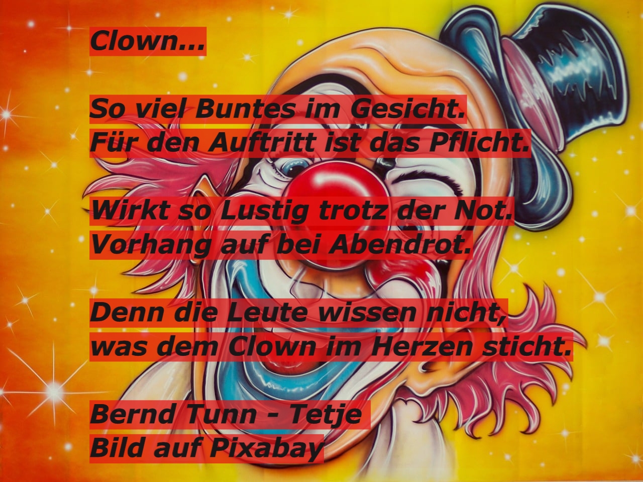 Bildgedicht: Clown...