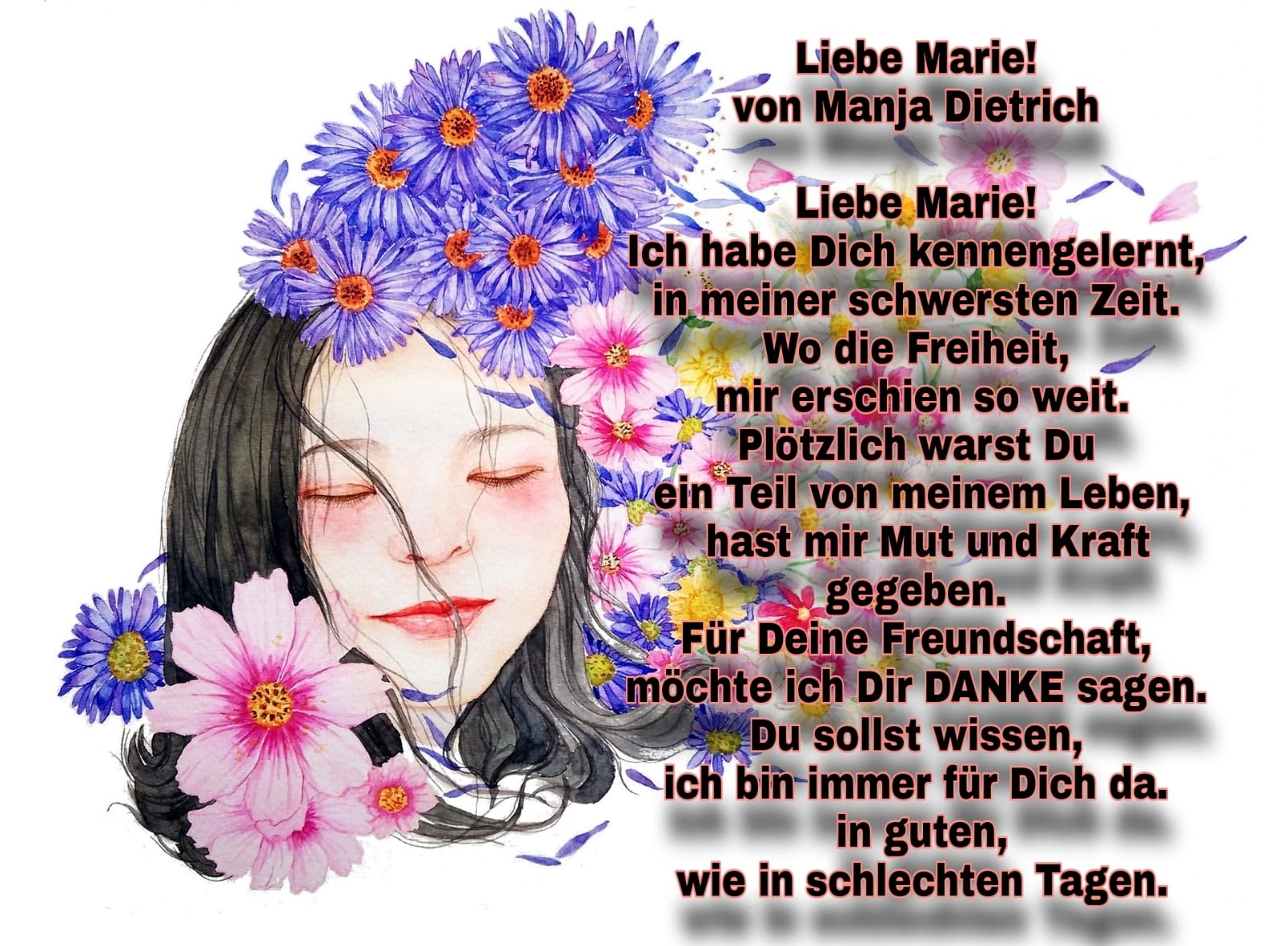 Bildgedicht: Liebe Marie