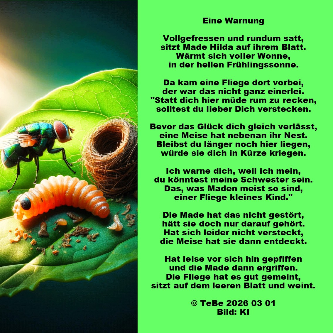 Bildgedicht: Eine Warnung