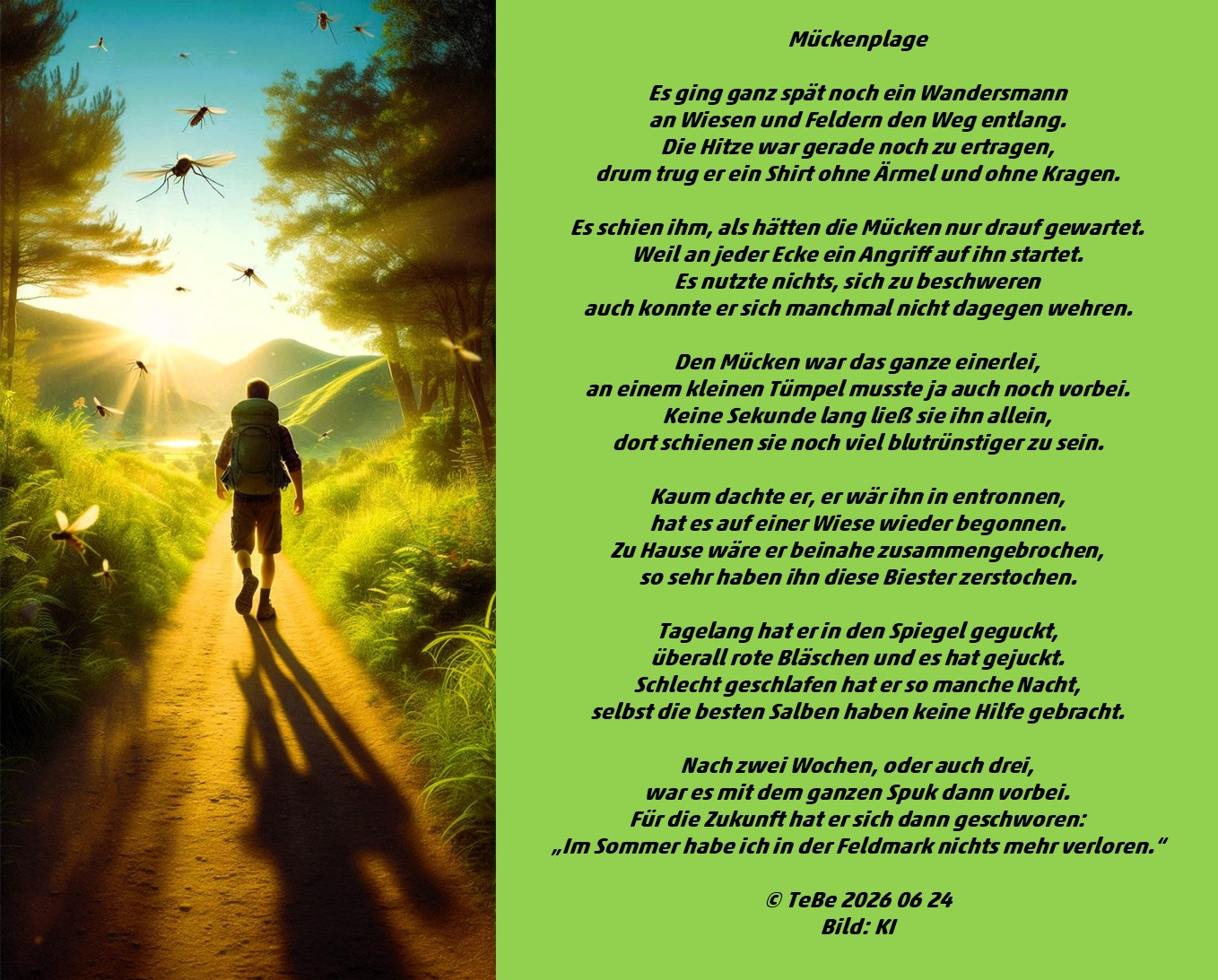 Bildgedicht: M&uuml;ckenplage