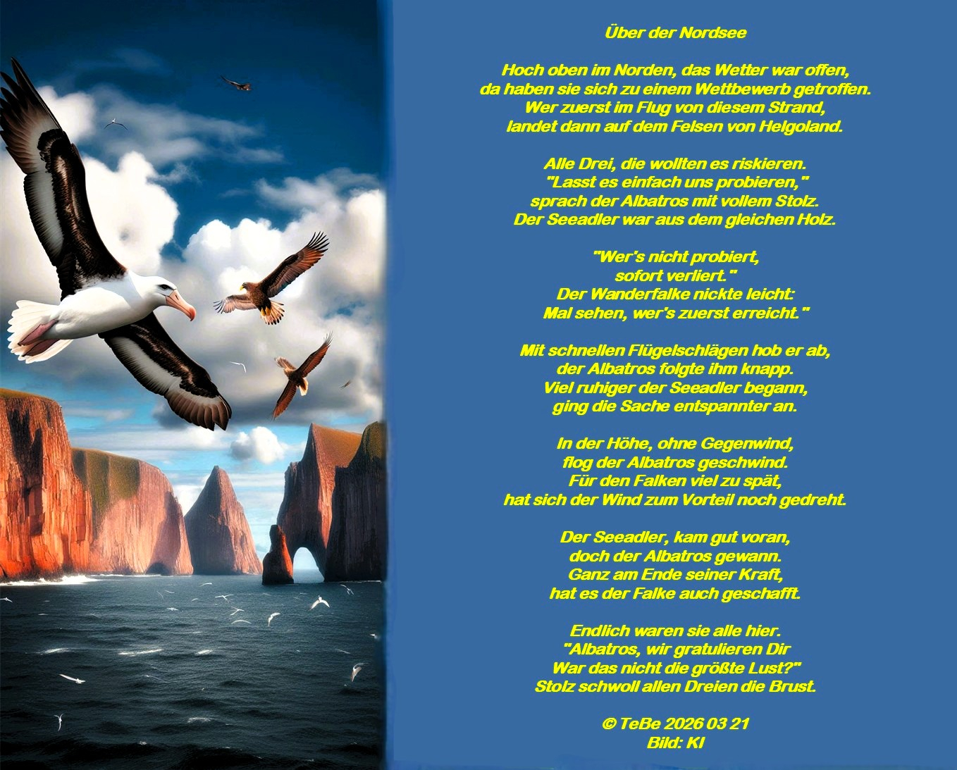 Bildgedicht: &Uuml;ber der Nordsee