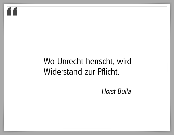 Bildgedicht: "Wo Unrecht herrscht"