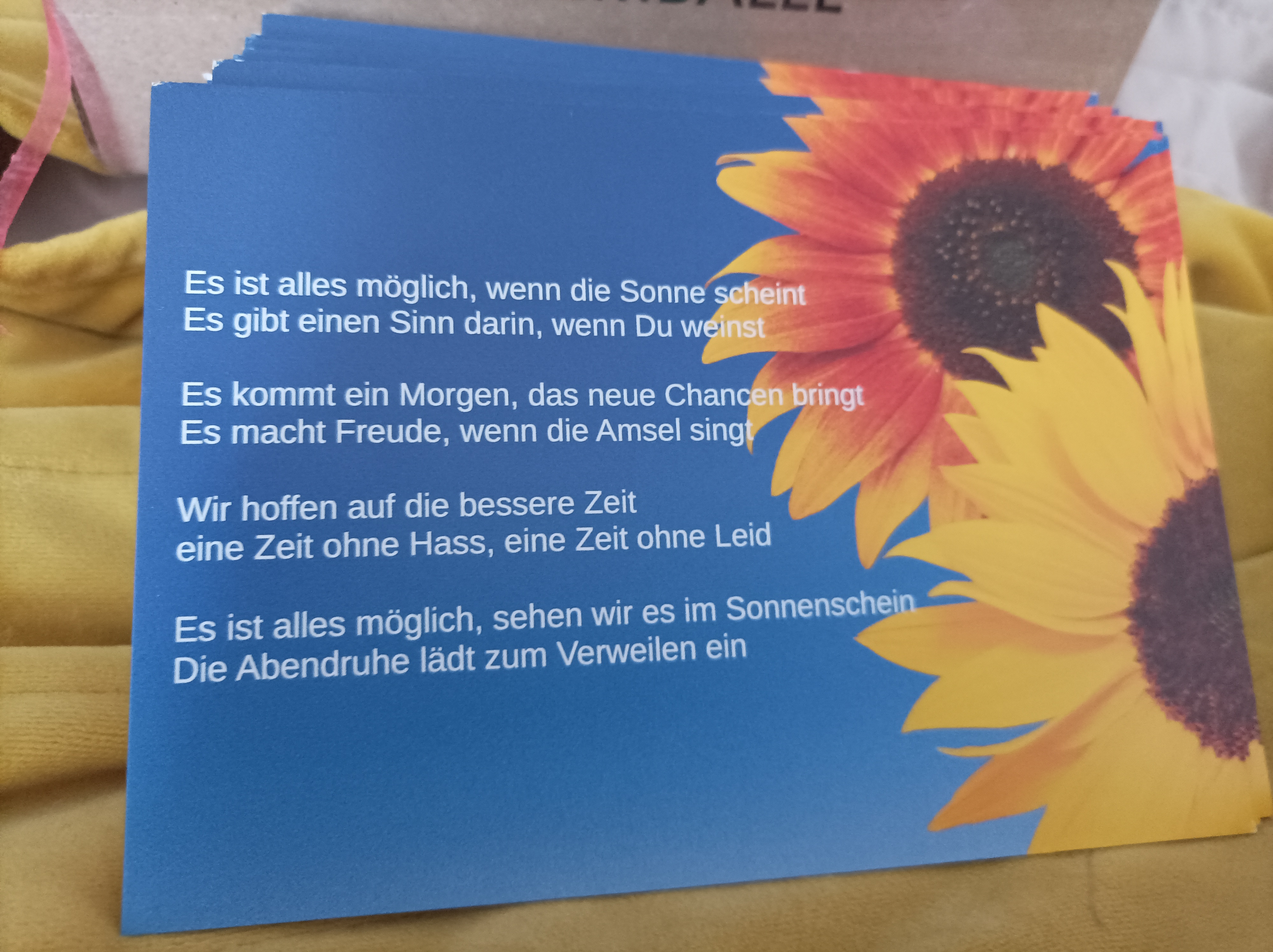 Bildgedicht: Sonnenschein 