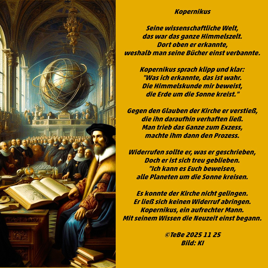 Bildgedicht: Kopernikus