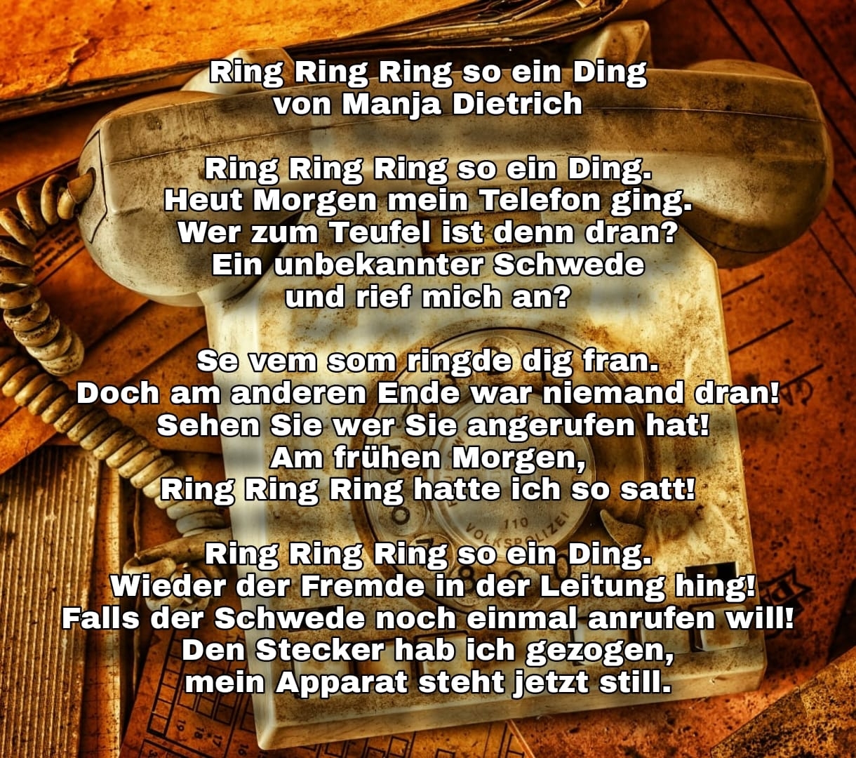 Bildgedicht: Ring Ring Ring so ein Ding