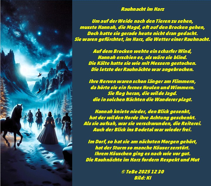 Bildgedicht: Rauhnacht im Harz