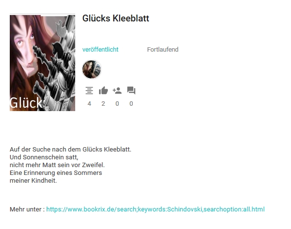 Bildgedicht: Glücks Kleeblatt