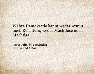 Bildgedicht: Wahre Demokratie