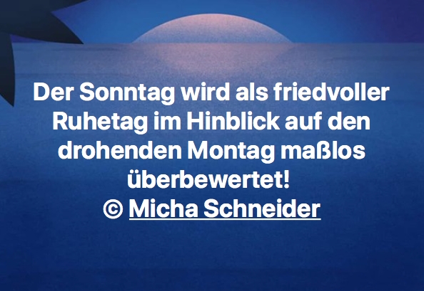 Bildgedicht: SONNTAG