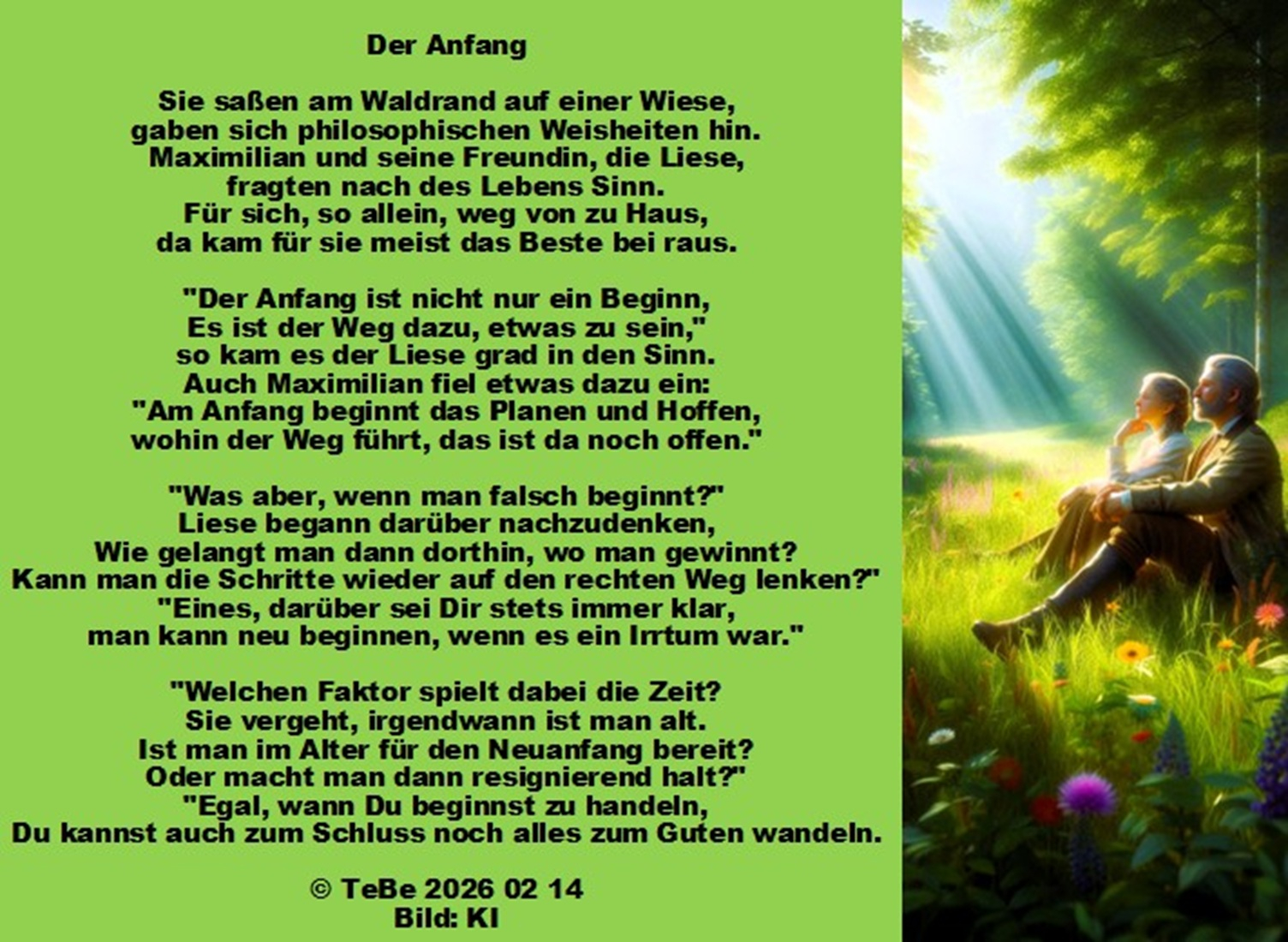 Bildgedicht: Der Anfang