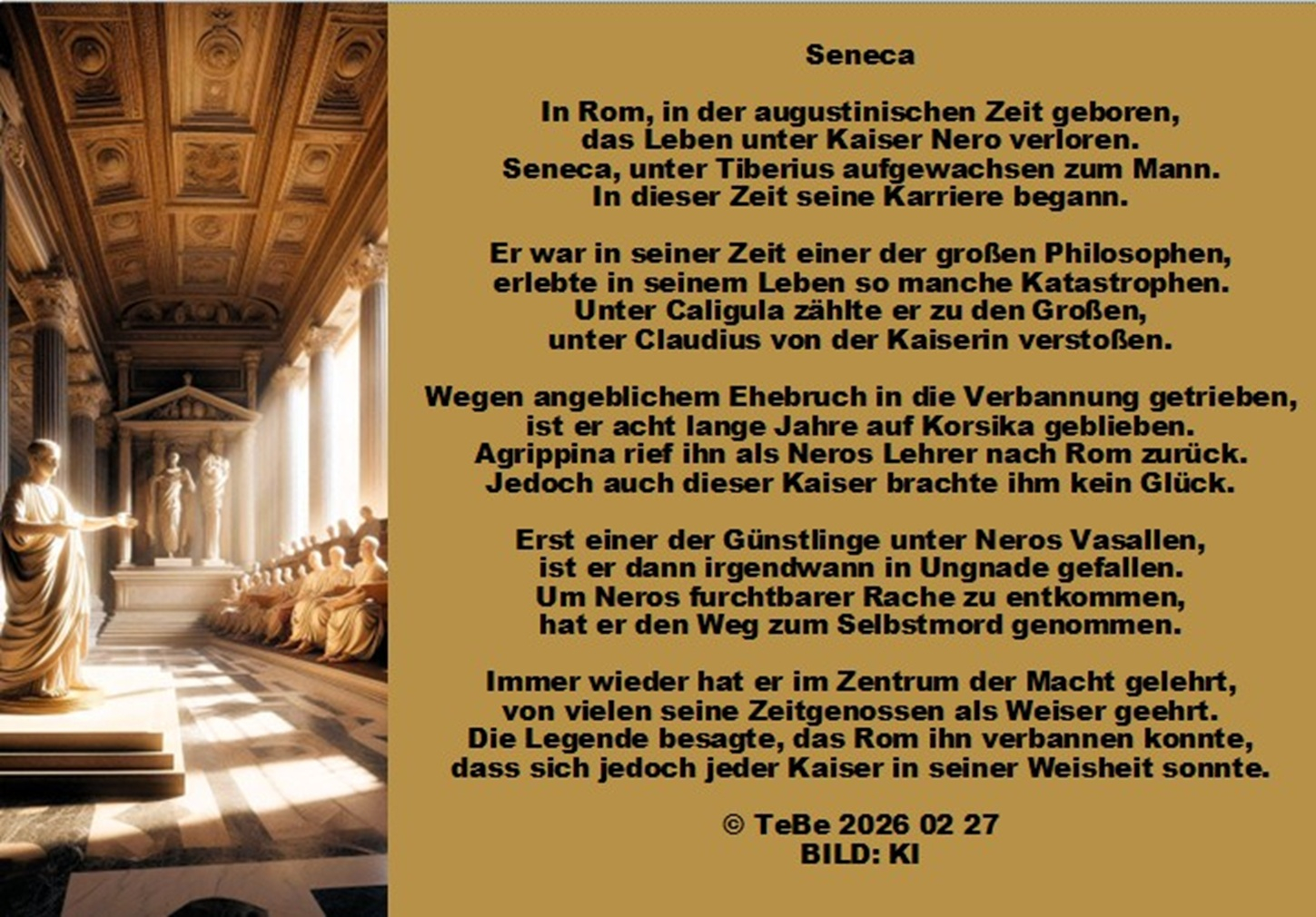 Bildgedicht: Seneca