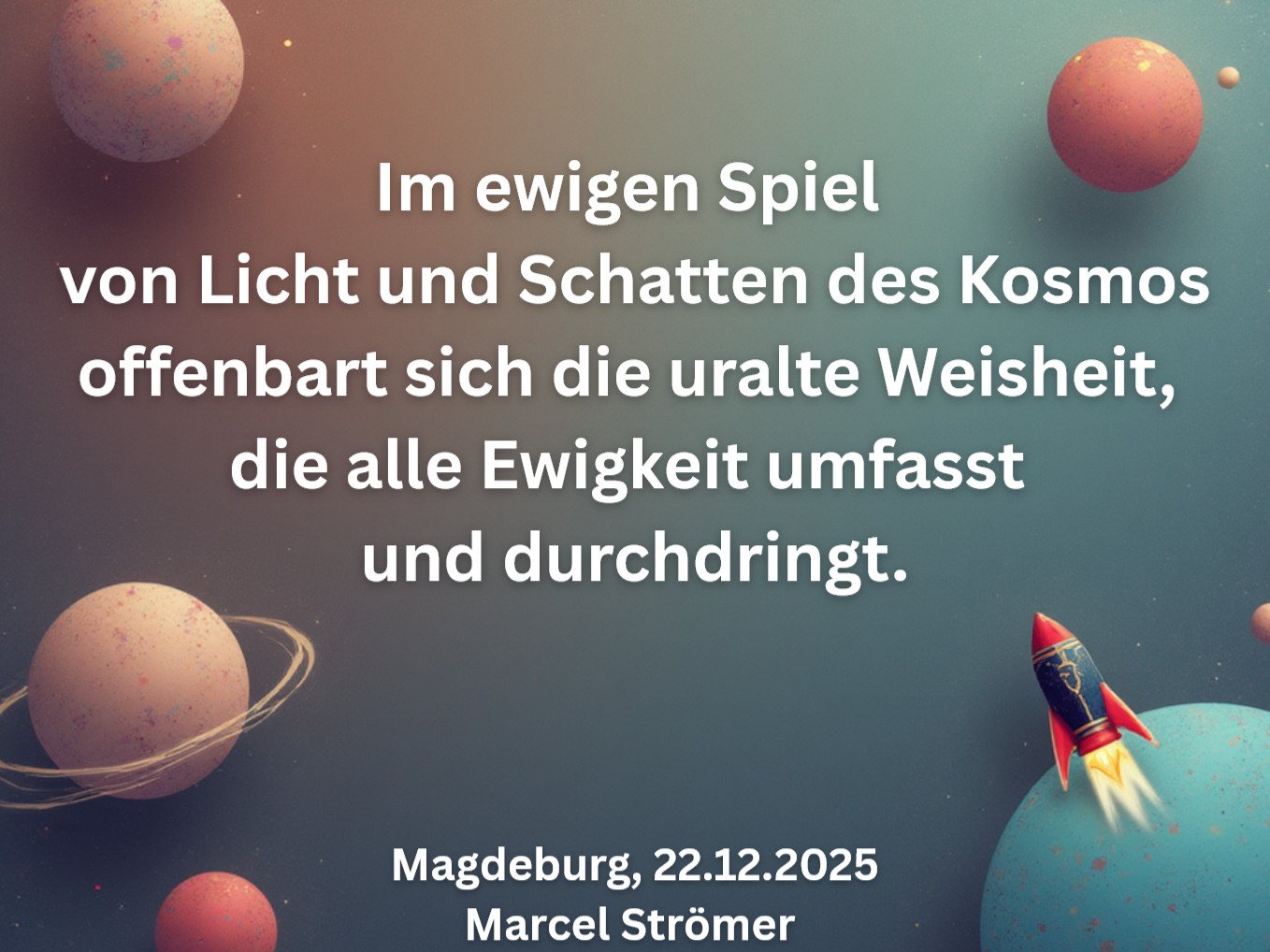 Bildgedicht: Ewige Ordnung