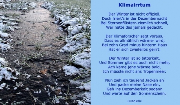 Bildgedicht: Klimairrtum