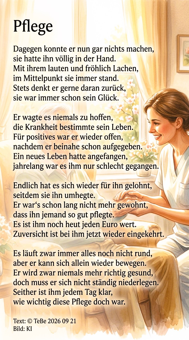 Bildgedicht: Pflege