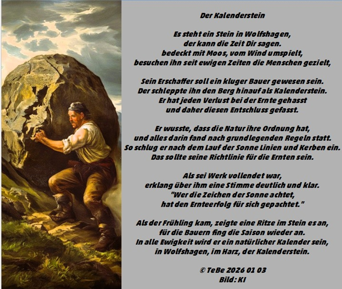 Bildgedicht: Der Kalenderstein