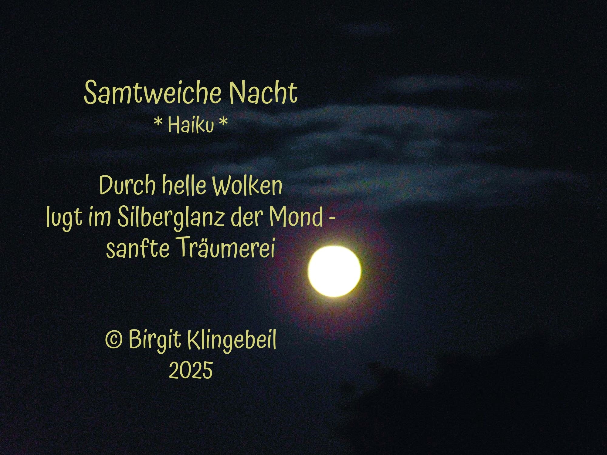 Bildgedicht: Samtweiche Nacht