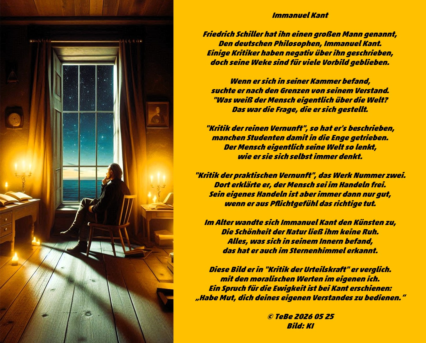 Bildgedicht: Immanuel Kant