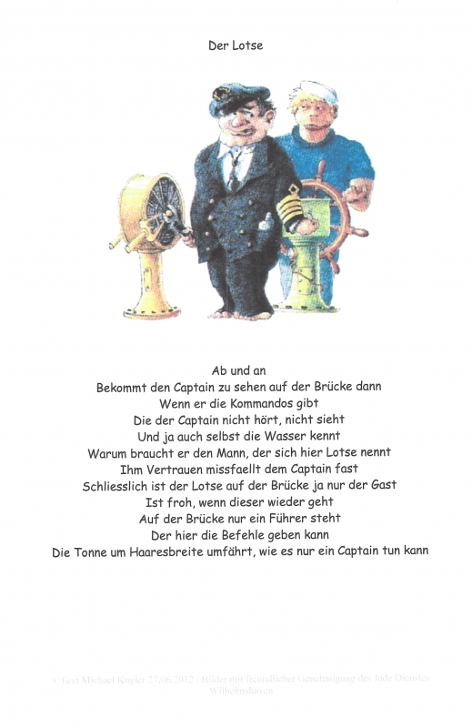 Bildgedicht: Der Captain - Der Lotse