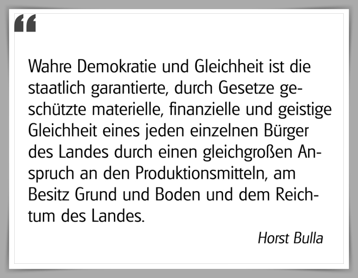 Bildgedicht: "Wahre Demokratie und Gleichheit"