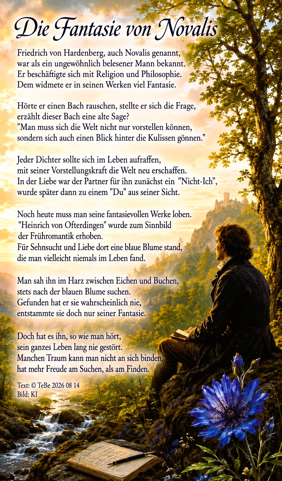 Bildgedicht: Die Fantasie von Novalis