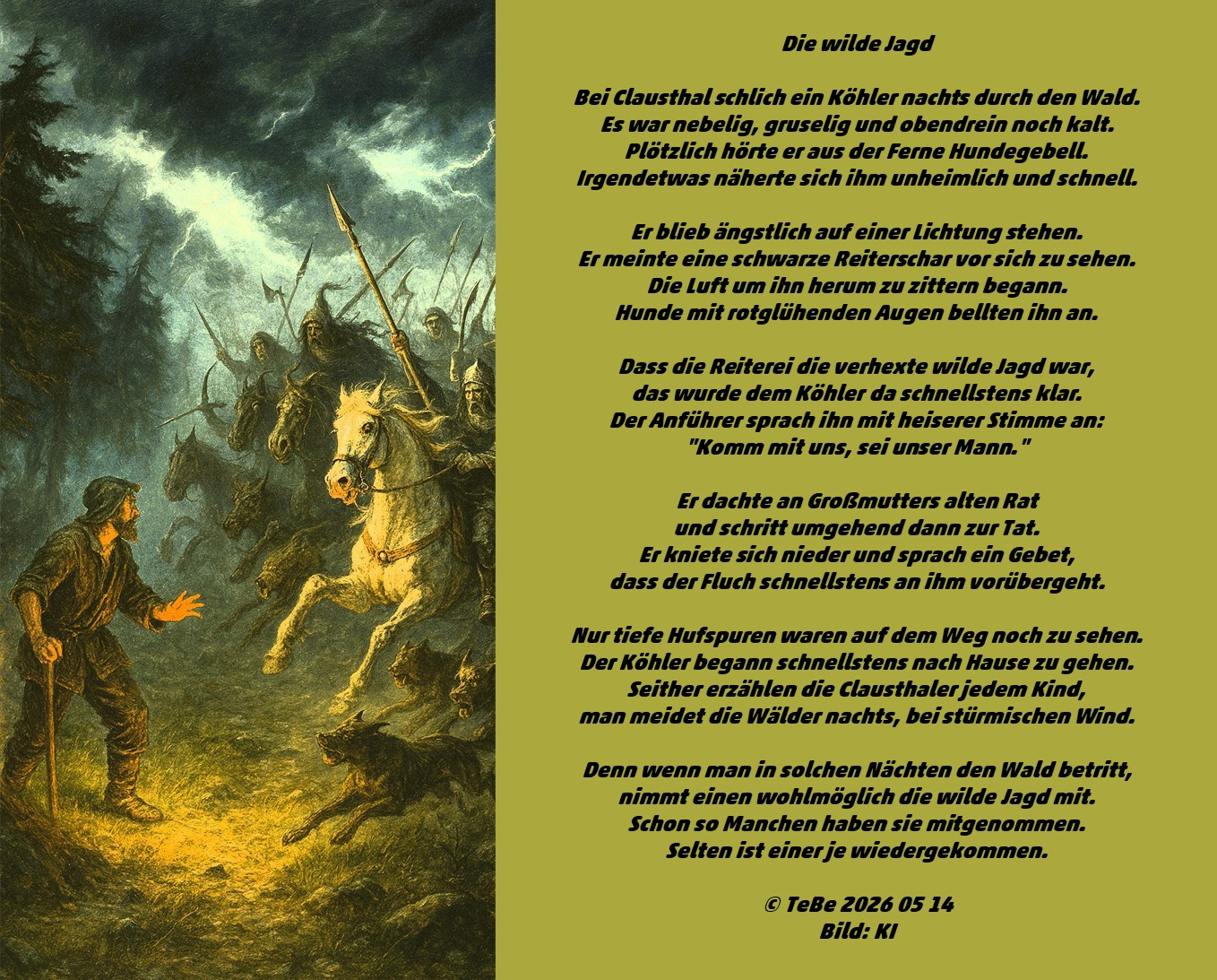 Bildgedicht: Die wilde Jagd