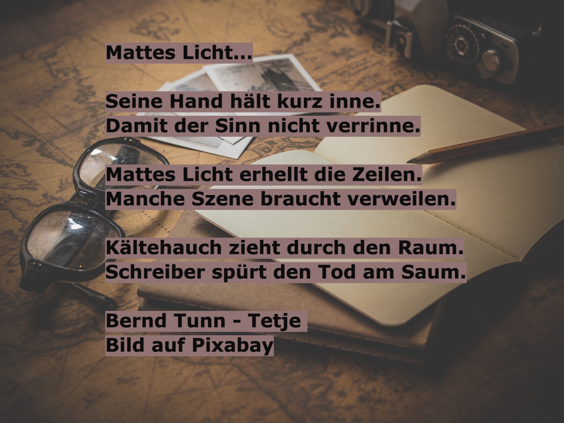 Bildgedicht: Mattes Licht...