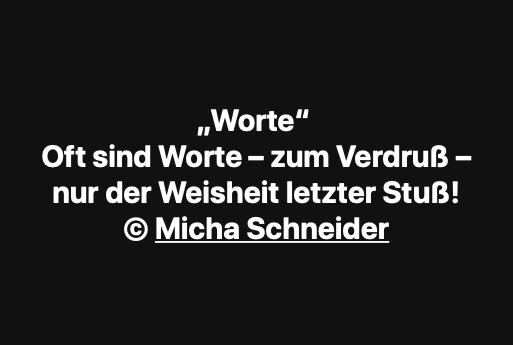 Bildgedicht: Worte