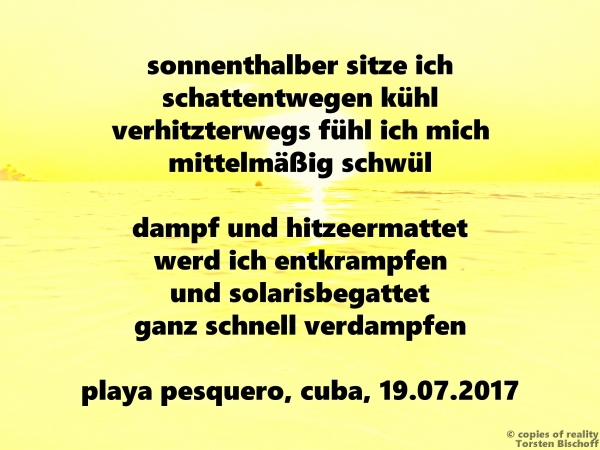 Bildgedicht: Sonnenthalber