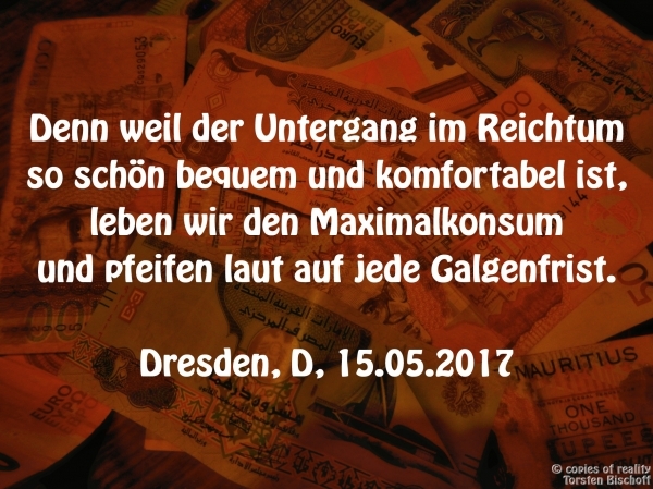 Bildgedicht: "Untergänge"