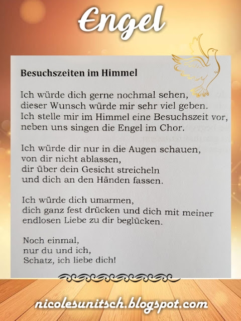 Bildgedicht: Besuchszeiten im Himmel