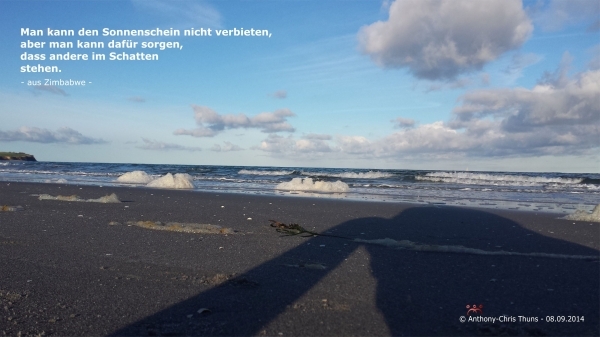 Bildgedicht: Sonnenschein u. Schatten