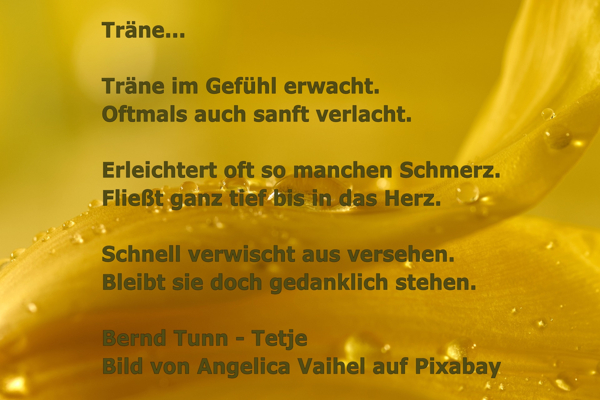 Bildgedicht: Träne...