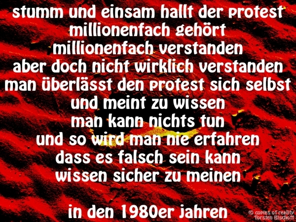 Bildgedicht: Protest