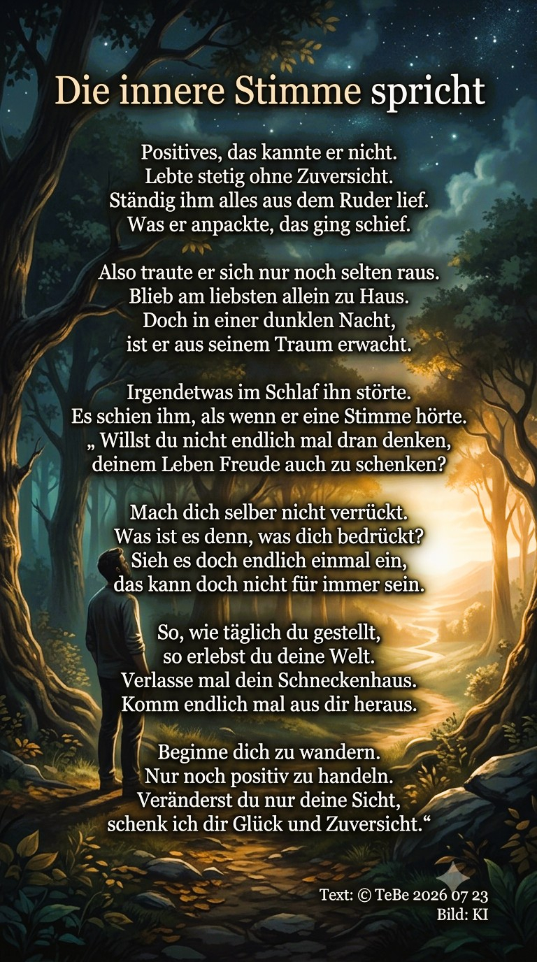 Bildgedicht: Die innere Stimme spricht