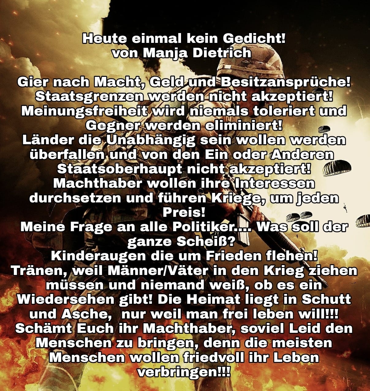 Bildgedicht: Heute einmal kein Gedicht 