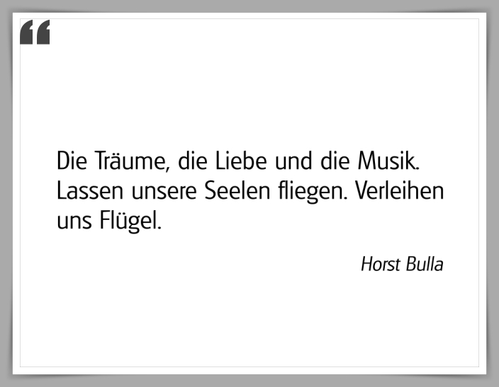 Bildgedicht: "Die Träume, die Liebe und die Musik"