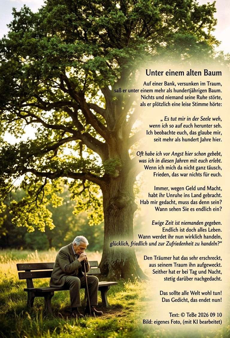 Bildgedicht: Unter einem alten Baum