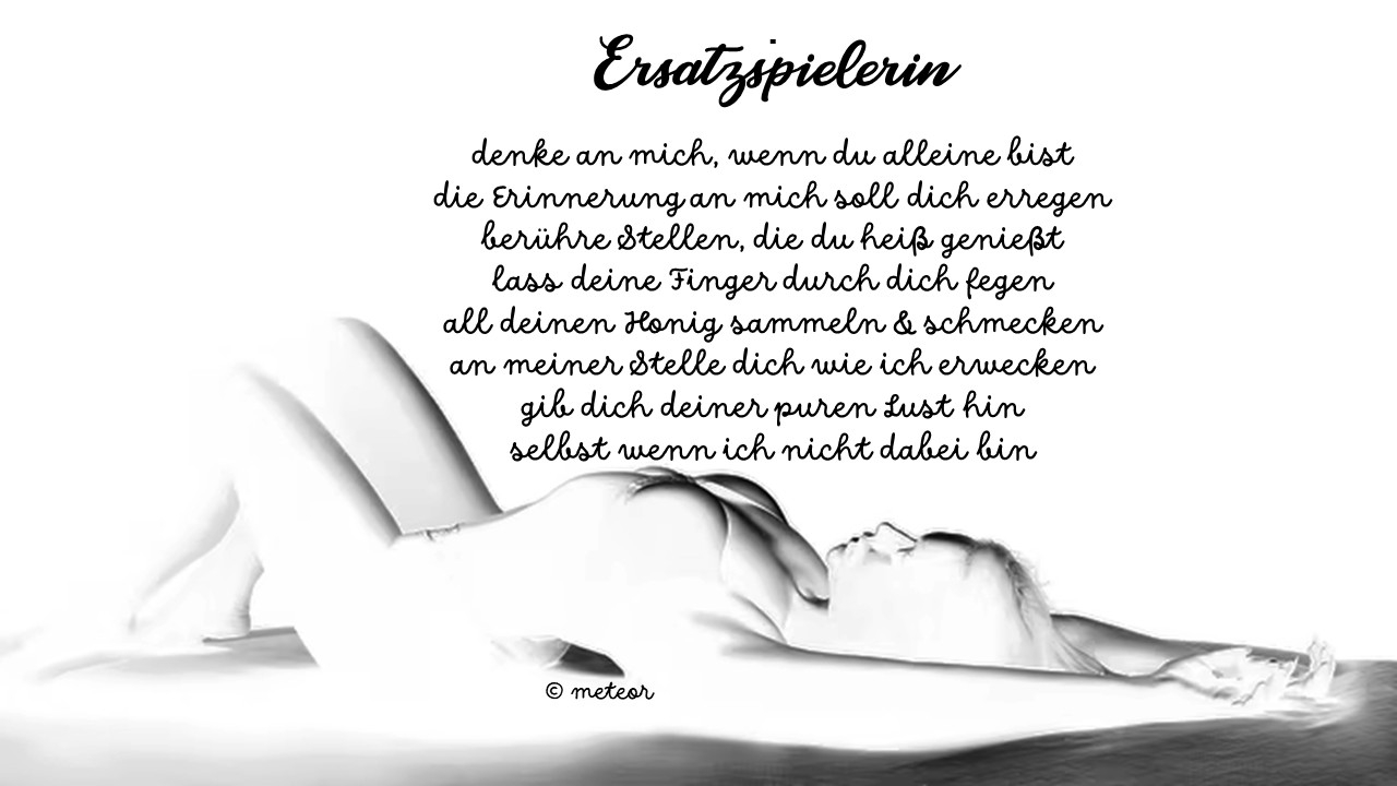 Bildgedicht: Ersatzspielerin