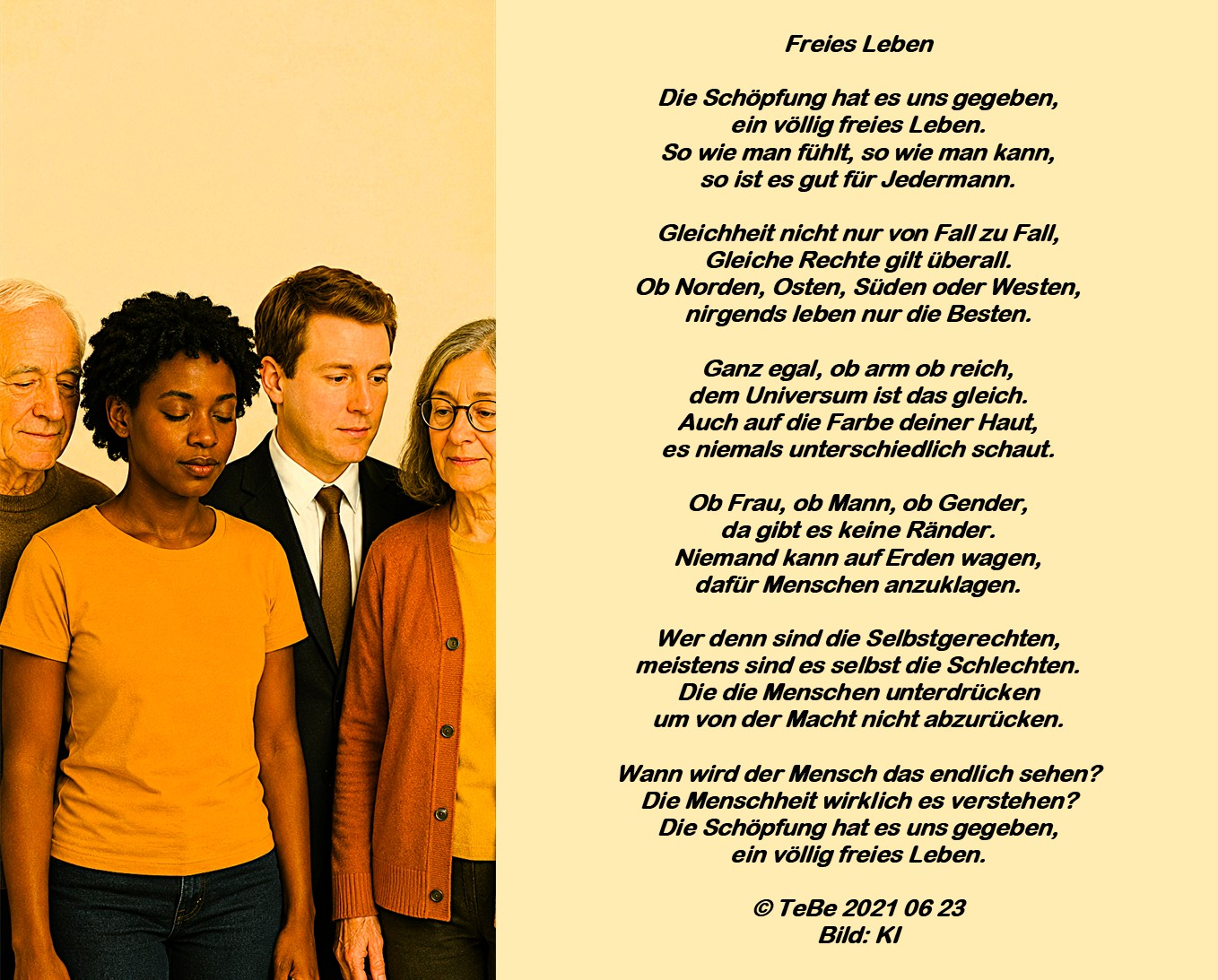 Bildgedicht: Freies Leben