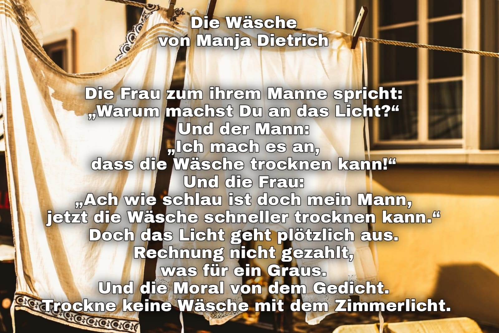 Bildgedicht: Die Wäsche 