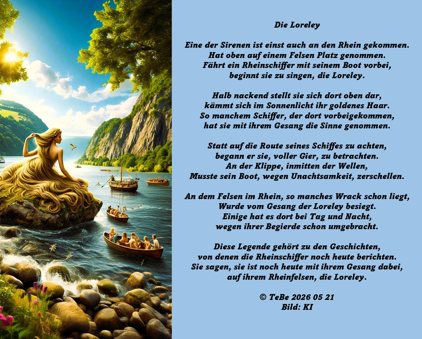 Bildgedicht: Die Loreley