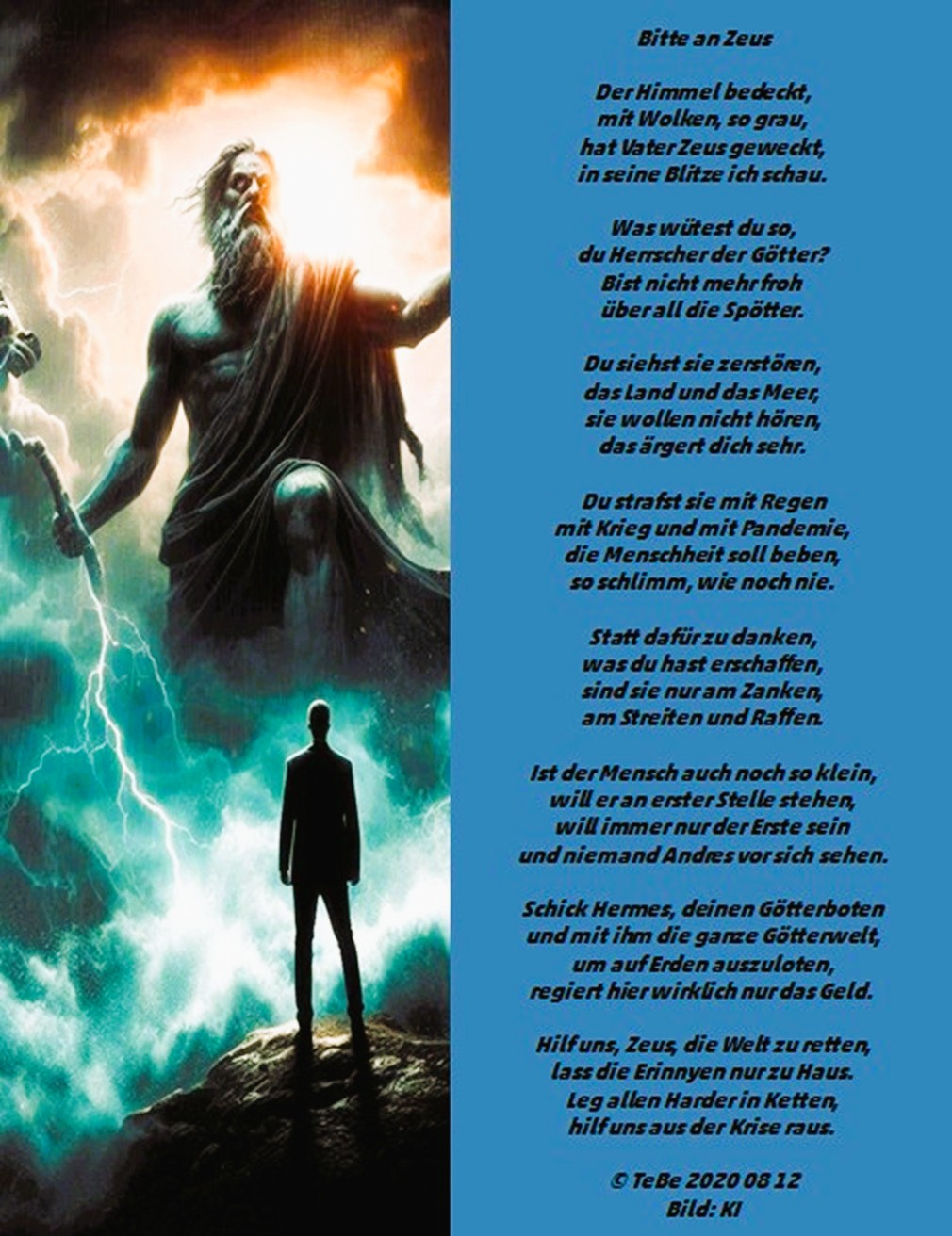 Bildgedicht: Bitte an Zeus