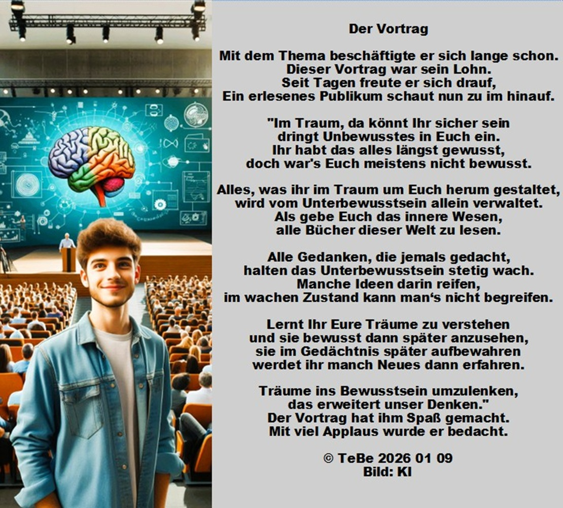 Bildgedicht: Der Vortrag
