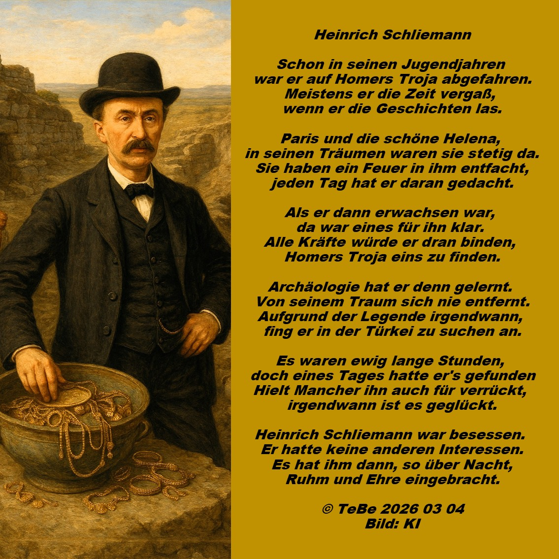 Bildgedicht: Heinrich Schliemann