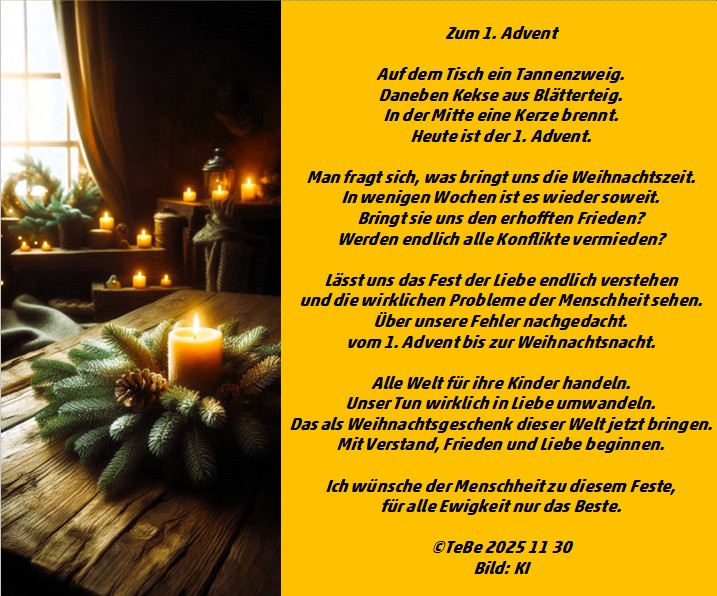 Bildgedicht: 1. Advent
